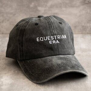 Brand New Heather Grey "Equestrian Era" Embroidered Baseball Hat